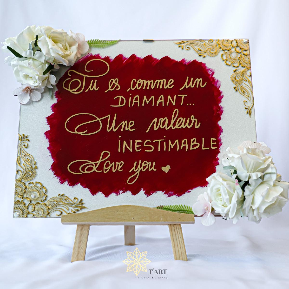 NOUVEAU - Cadre Fleuri T'ART (petit 18 x 24cm) - Tii'toune art